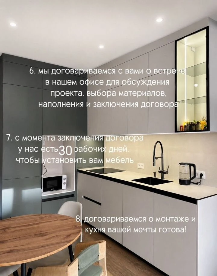 Изготовление кухонных гарнитуров под ключ